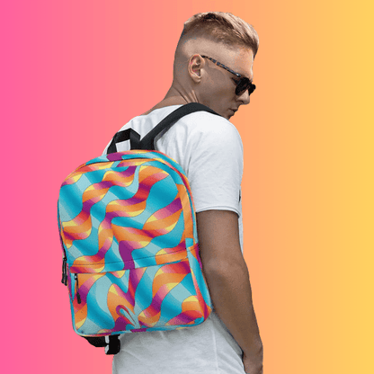 Vibrant Abstract Backpack for Ultimate Festival Vibes