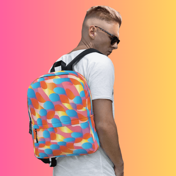 Abstract Festival Backpack - Gear Up for Your EDM Adventure