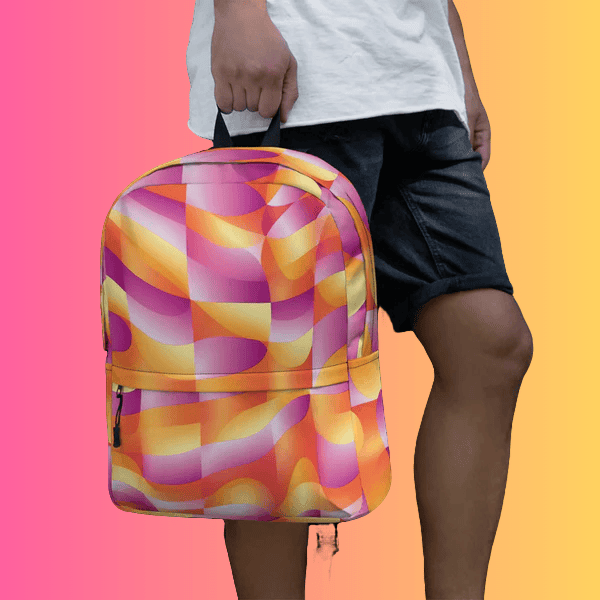 Vibrant Abstract EDM Festival Backpack