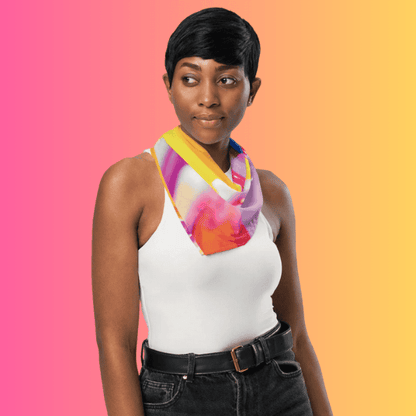 Vibrant Alcohol Ink Bandana for Raves and Festivals