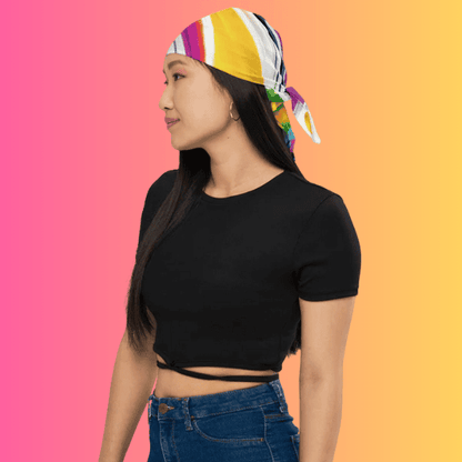 Vibrant Alcohol Ink Festival Bandana for Raves and Music Festivals