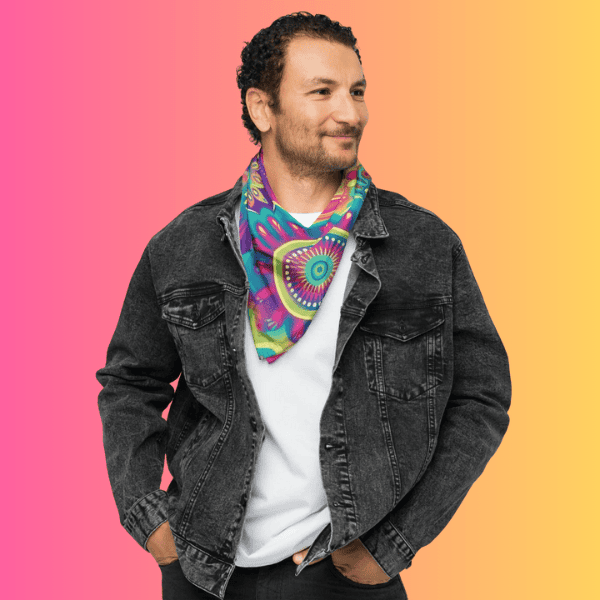 Vibrant Funky Hippie Bandana - The Essential Festival Gear for Ravers