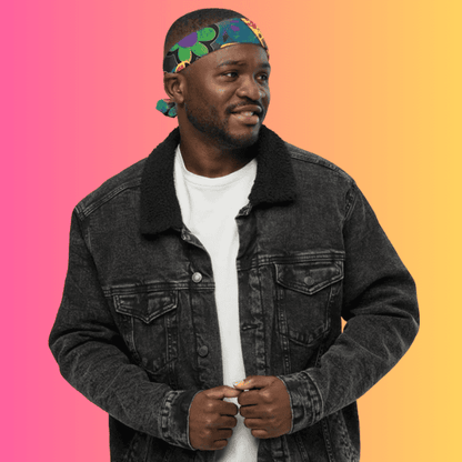 Vibrant Hippie Bandana for Festivals and Raves