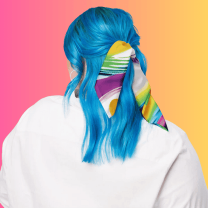 Vibrant Alcohol Ink Festival Bandana for Raves and Music Festivals