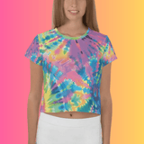 Vibrant Tie-Dye Crop Top for Music Festivals