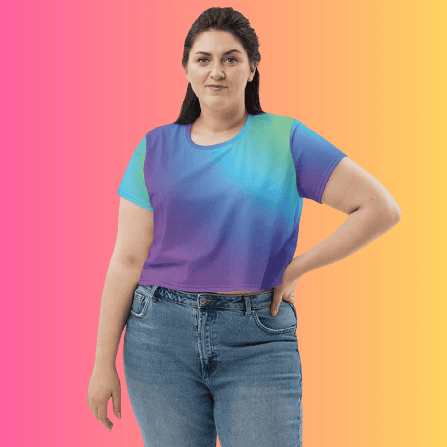 Vibrant Festival-Ready Crop Top Tee