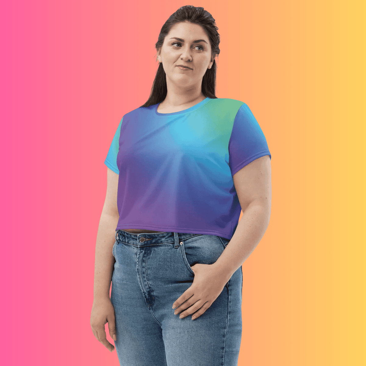 Vibrant Festival-Ready Crop Top Tee