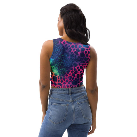 Neon Leopard Print Crop Top for Raves - EDMFestieGear.com