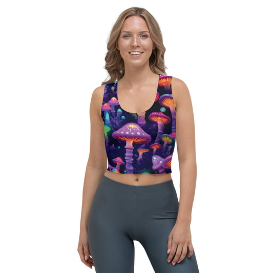 Playful Mushroom Crop Top for Festivals & Raves - EDMFestieGear.com