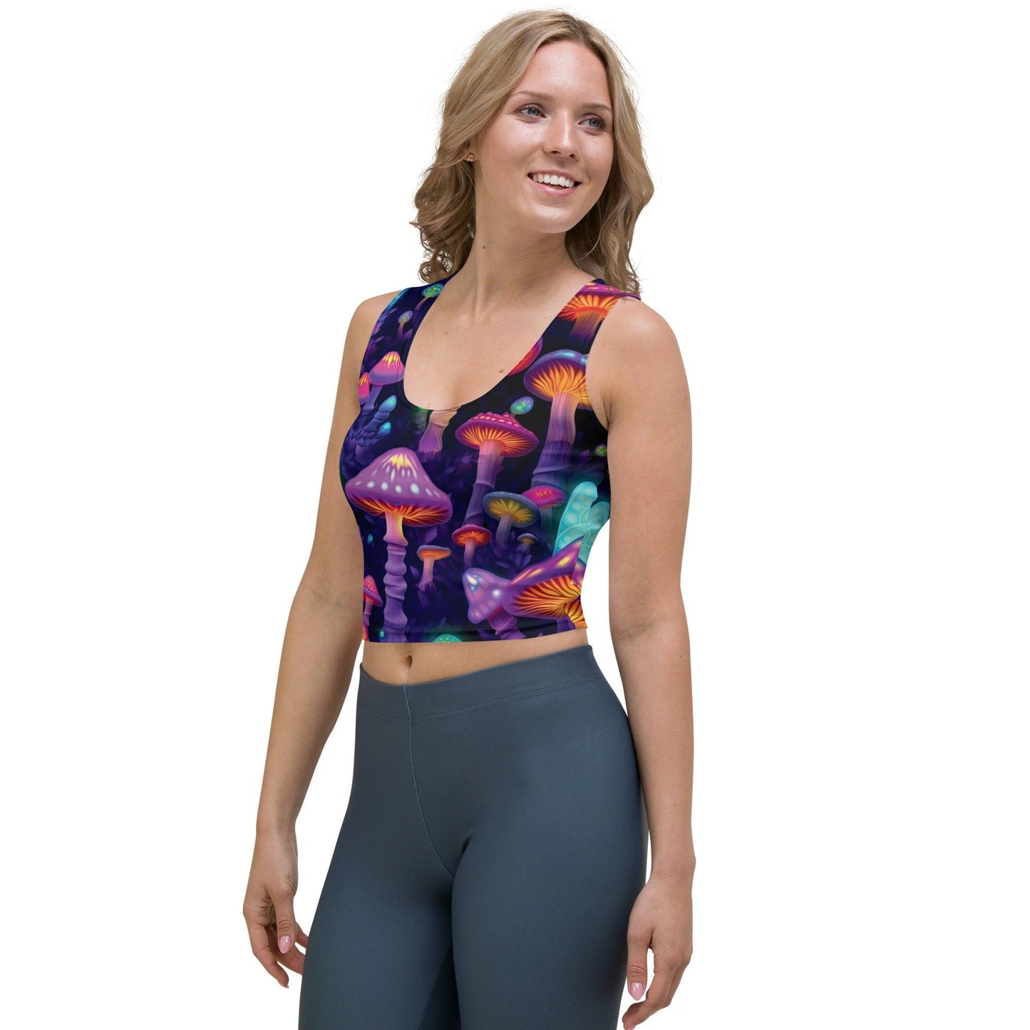 Playful Mushroom Crop Top for Festivals & Raves - EDMFestieGear.com