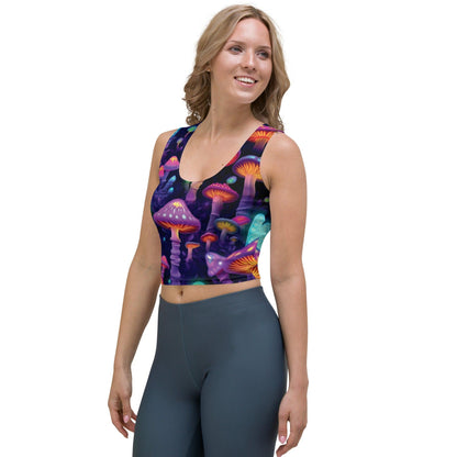 Playful Mushroom Crop Top for Festivals & Raves - EDMFestieGear.com