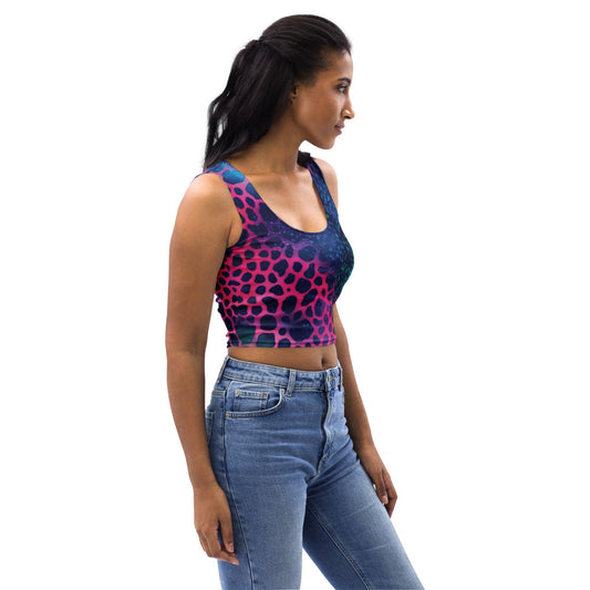 Neon Leopard Print Crop Top for Raves - EDMFestieGear.com