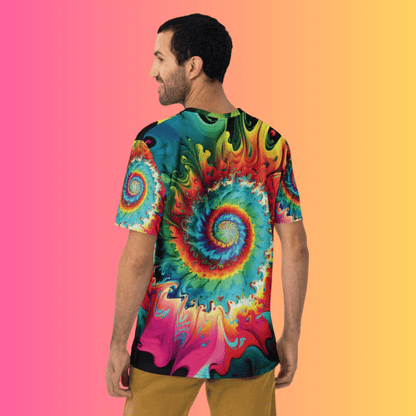 Psychedelic Tie-Dye Men’s T-Shirt – Perfect for Raves & Festivals