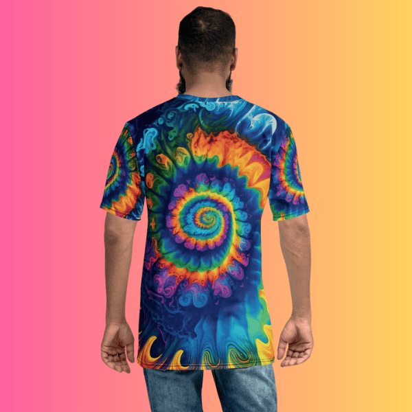 Vibrant Tie-Dye Men's T-Shirt for EDM Lovers
