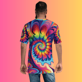 Vibrant Tie-Dye Men's T-Shirt for EDM Festivals – Feel the Beat in Style!