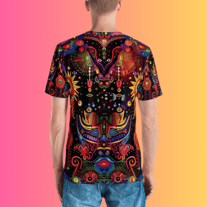 Psychedelic Vibes Men's T-Shirt - Essential Festival Gear for EDM Lovers