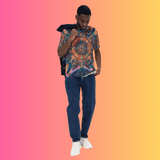 Psychedelic Festival Vibes Men's T-Shirt for EDM Lovers