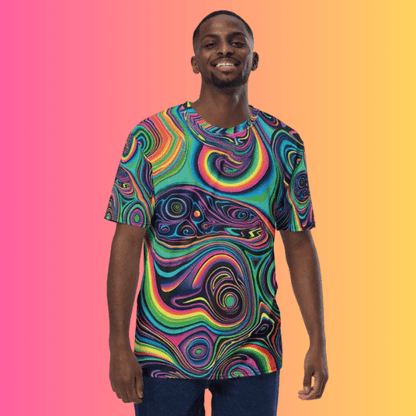Electric Vibe Abstract T-Shirt for Rave Lovers