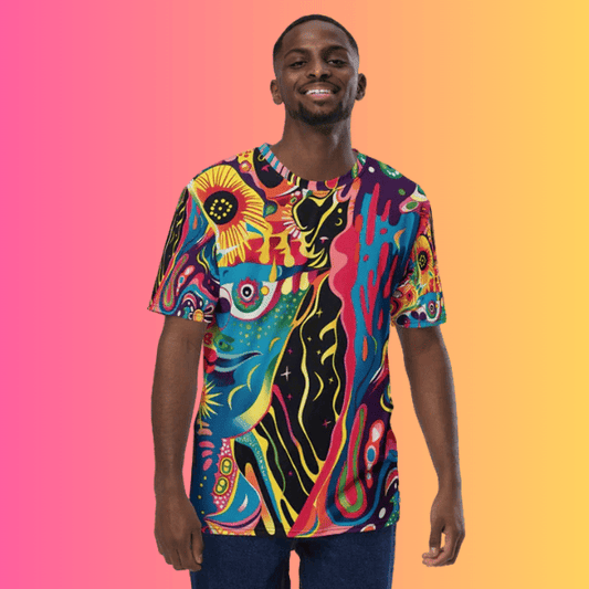 Psychedelic Vibes Festival T-Shirt for Men - Embrace the Electric Energy of the Dance Floor