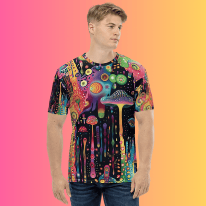 Vivid Trippy Abstract Festival T-Shirt for Music Lovers