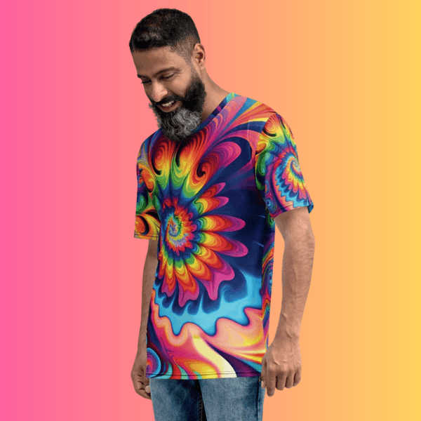 Vibrant Tie-Dye Men's T-Shirt for EDM Festivals – Feel the Beat in Style!