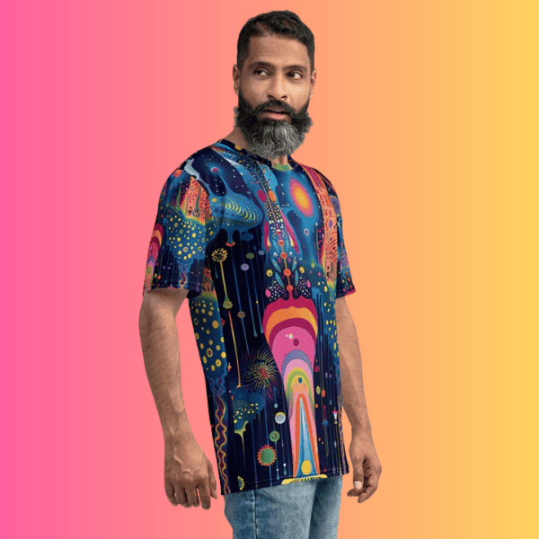 Electric Vibes Abstract Festival T-Shirt for EDM Enthusiasts