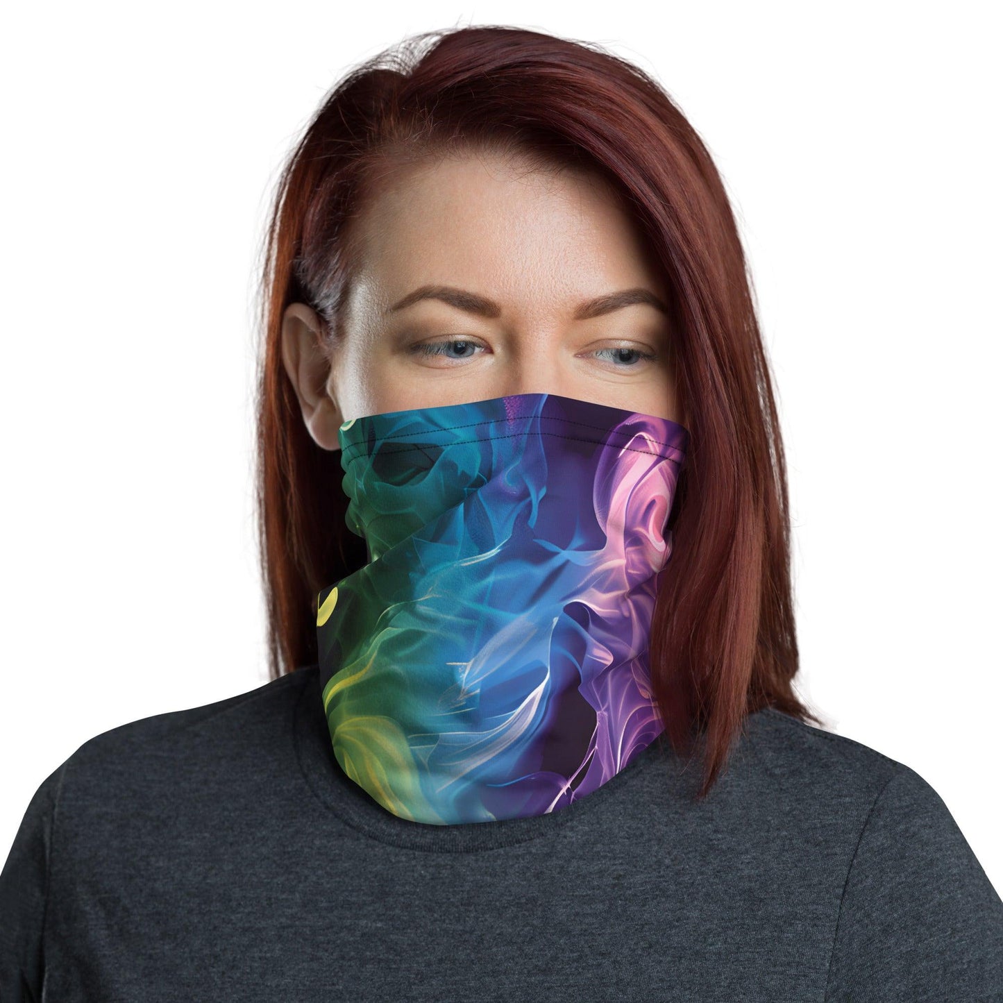 Rainbow Smoke Neck Gaiter - Festival Essential - EDMFestieGear.com