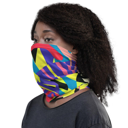 Playful Abstract Neck Gaiter for Festivals - EDMFestieGear.com