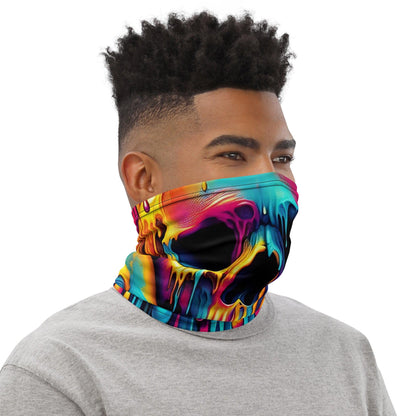 Playful Dripping Skull Neck Gaiter for Festivals - EDMFestieGear.com