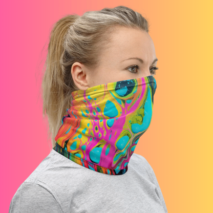 Abstract Melting Neck Gaiter for Raves & Festivals - EDMFestieGear.com