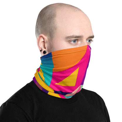 Vibrant Playful Abstract Neck Gaiter for Festivals - EDMFestieGear.com