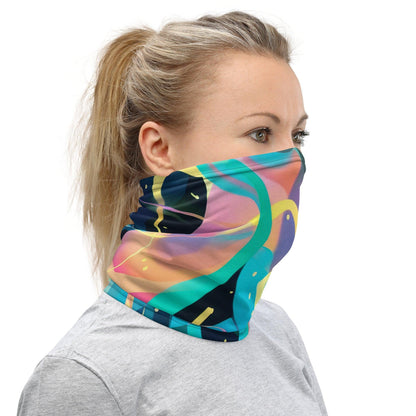 Vibrant Abstract Neck Gaiter for Festivals & Raves - EDMFestieGear.com