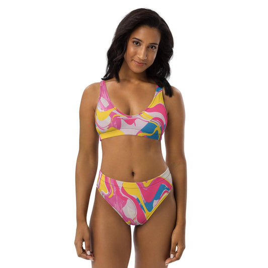 Groovy High-Waisted Bikini for Raves & Festivals - EDMFestieGear.com