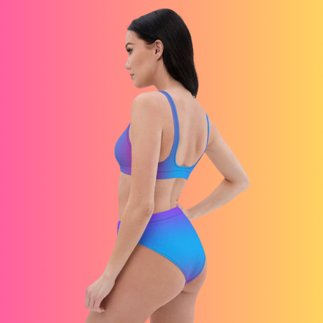 Blue & Purple Radiant High-Waisted Bikini - EDMFestieGear.com
