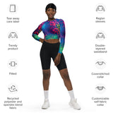 Neon Leopard Long Sleeve Crop Top - EDMFestieGear.com