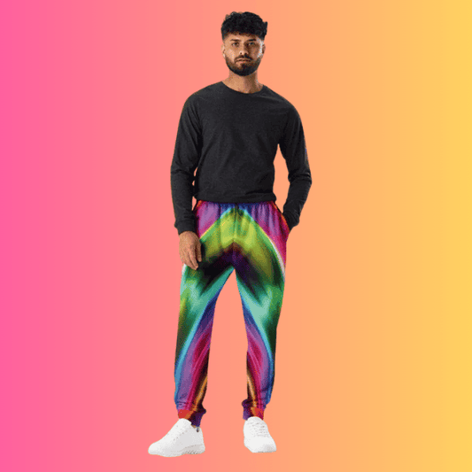 Electric Neon Joggers for Rave Lovers and Festival Enthusiasts