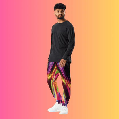 Vibrant Electric Neon Joggers for Raves and Festivals