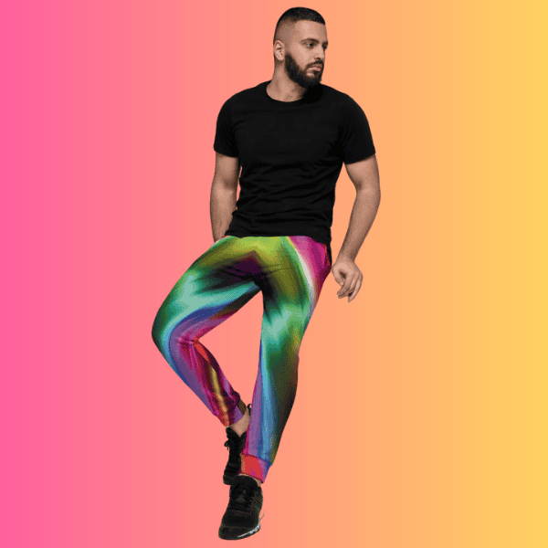 Electric Neon Joggers for Rave Lovers and Festival Enthusiasts