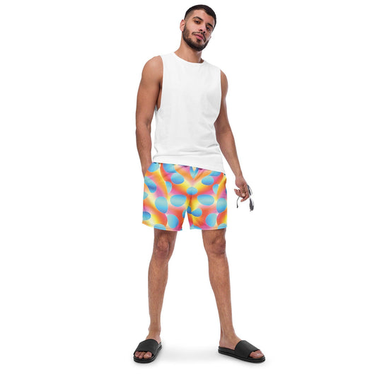 Vibrant Abstract Rave Swim Shorts for Festivals - EDMFestieGear.com