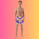 Vibrant Abstract Swim Shorts for Raves and Festivals