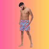 Abstract Rave Swim Shorts - Custom EDM Festival Wear - EDMFestieGear.com