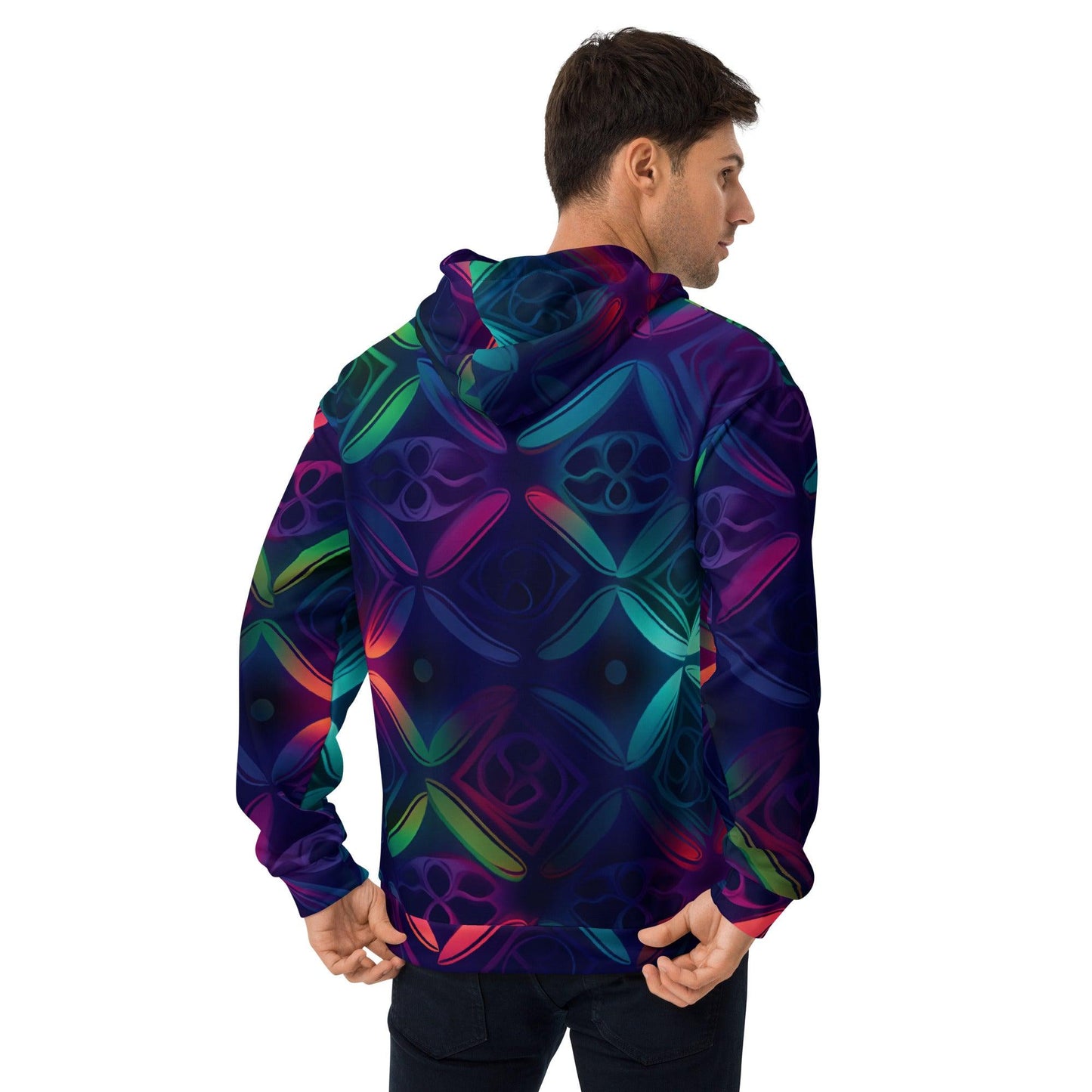 Neon Geometrical Unisex Hoodie for Raves - EDMFestieGear.com