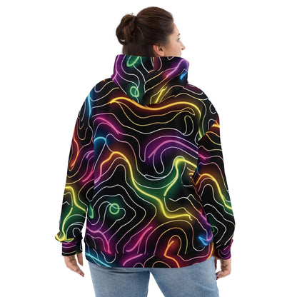 Neon Abstract Unisex Hoodie for EDM Enthusiasts - EDMFestieGear.com