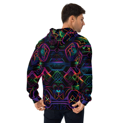 Neon Geometric Unisex Hoodie for Raves - EDMFestieGear.com