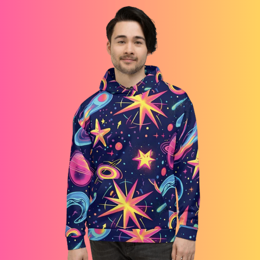 Cosmic Vibes Unisex Hoodie for EDM Enthusiasts - EDMFestieGear.com