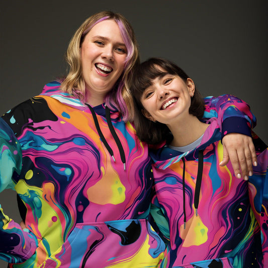 Trippy Melting Abstract Unisex Hoodie - EDMFestieGear.com