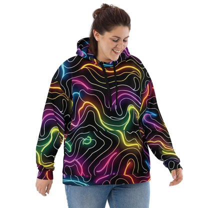 Neon Abstract Unisex Hoodie for EDM Enthusiasts - EDMFestieGear.com