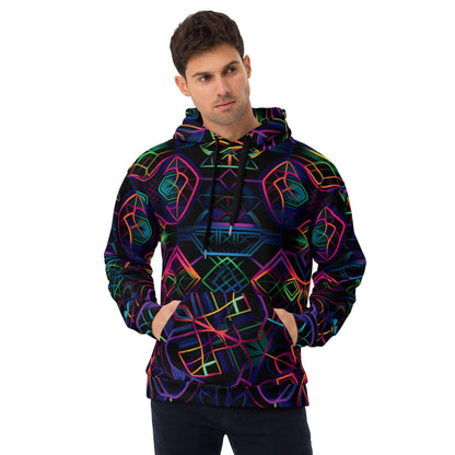 Neon Geometric Unisex Hoodie for Raves - EDMFestieGear.com