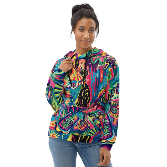 Trippy Melting Abstract Unisex Hoodie - EDMFestieGear.com
