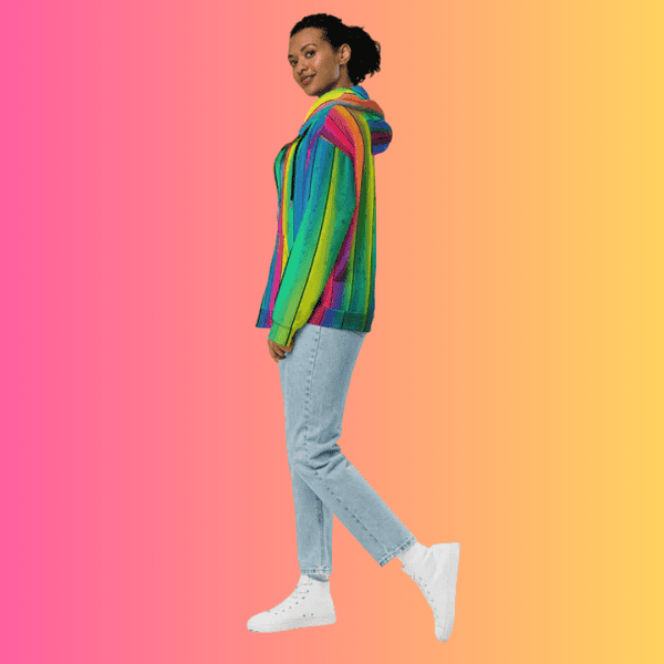 Eco-Friendly Unisex Zip Hoodie with Moon Patch for Rave Culture